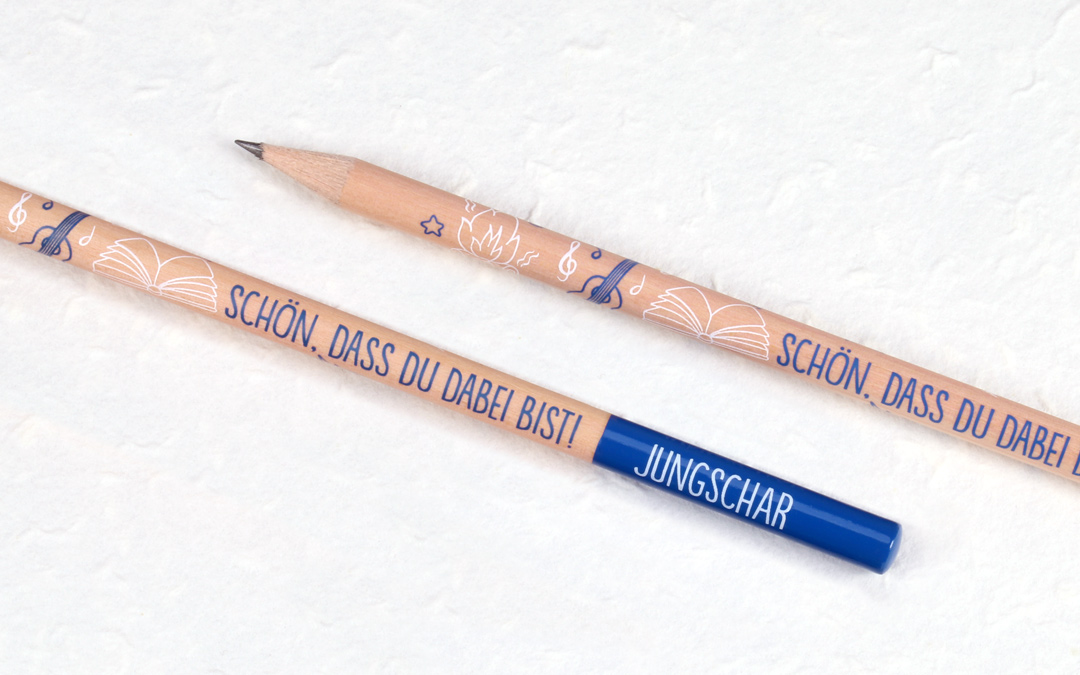 pictures of natural pencils with advertising print