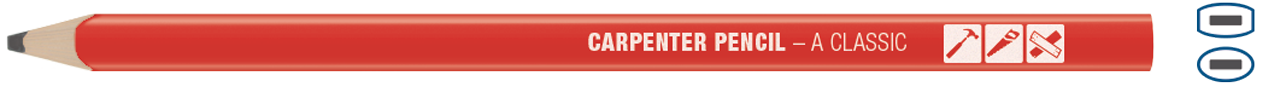 carpenter pencil red sharpened